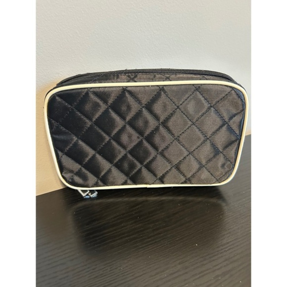 Black Quilted Travel Jewelry‎ Organizer Bag Case Pouch Storage